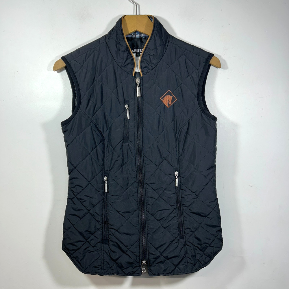 Arista Equestrian Soft Shell Vest Size S Black Women’s Riding Vest EUC